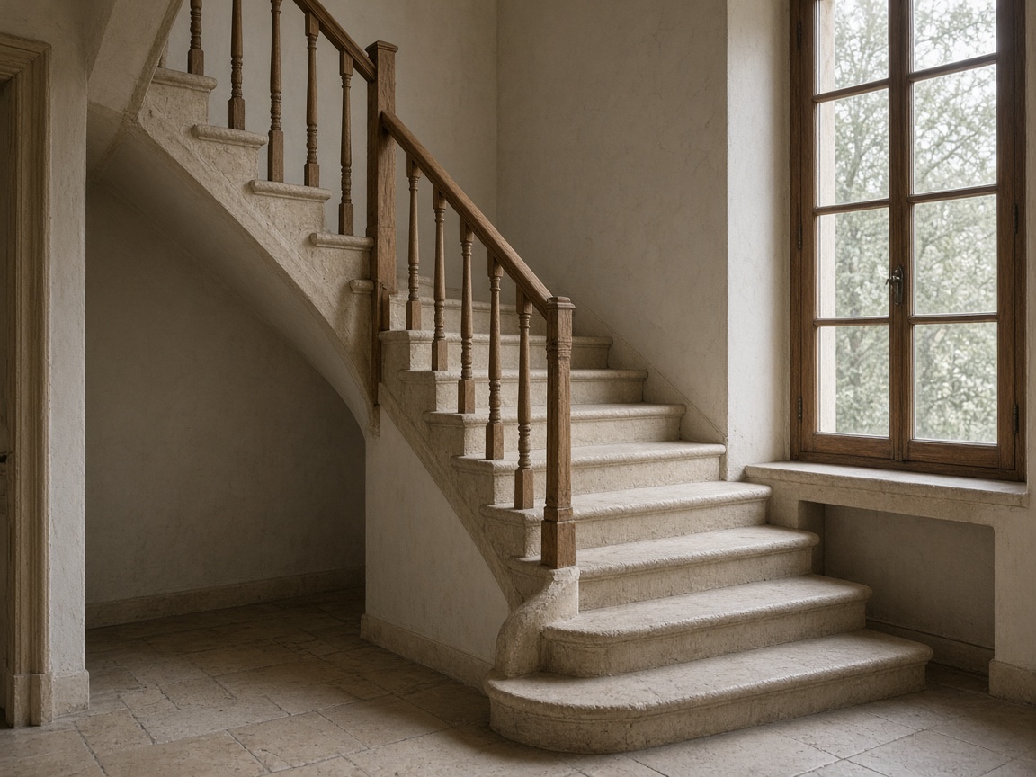 Stair, limestone
